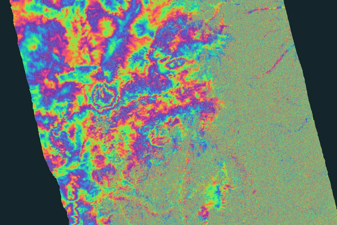 Imagen de interferometría radar